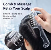 Scalp Massage And Relaxing Comb With Rolling Balls For Scalp Relaxation And Hair Care