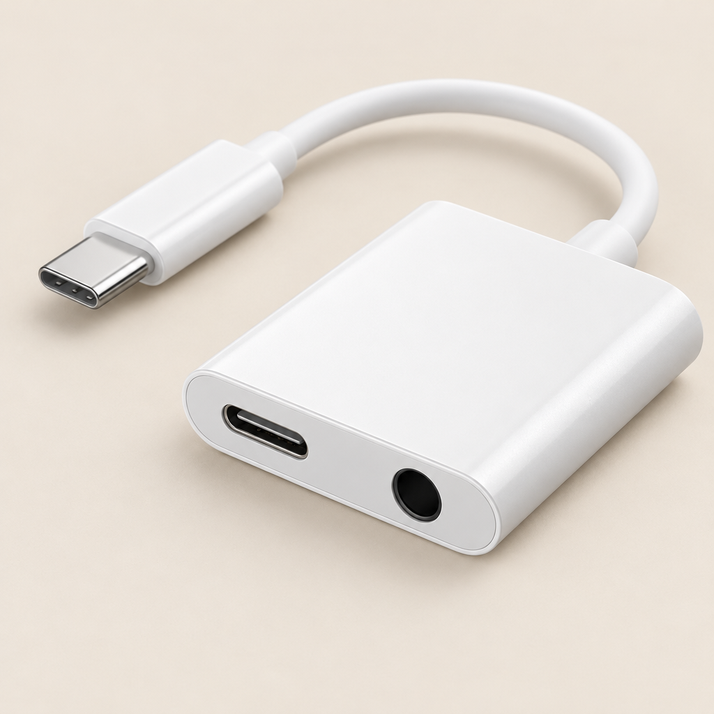 Adapter body aur ports close-up