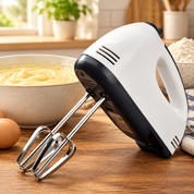 Cake ki tayari ke saath hand mixer