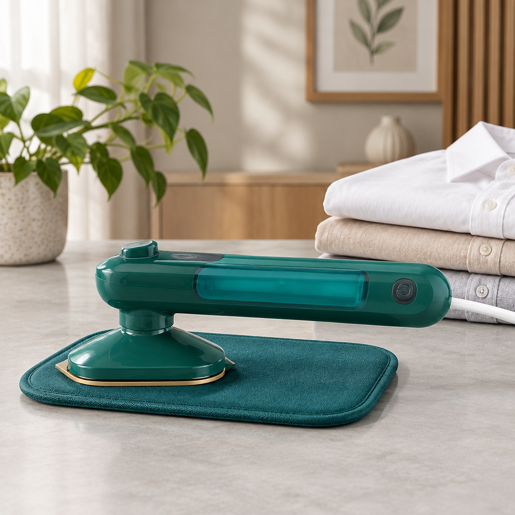 Fold kiye kapron ke saath mini iron