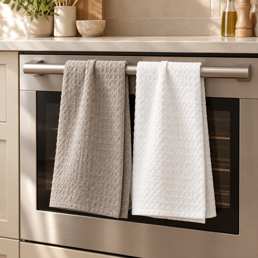 Kitchen ki rail par towels