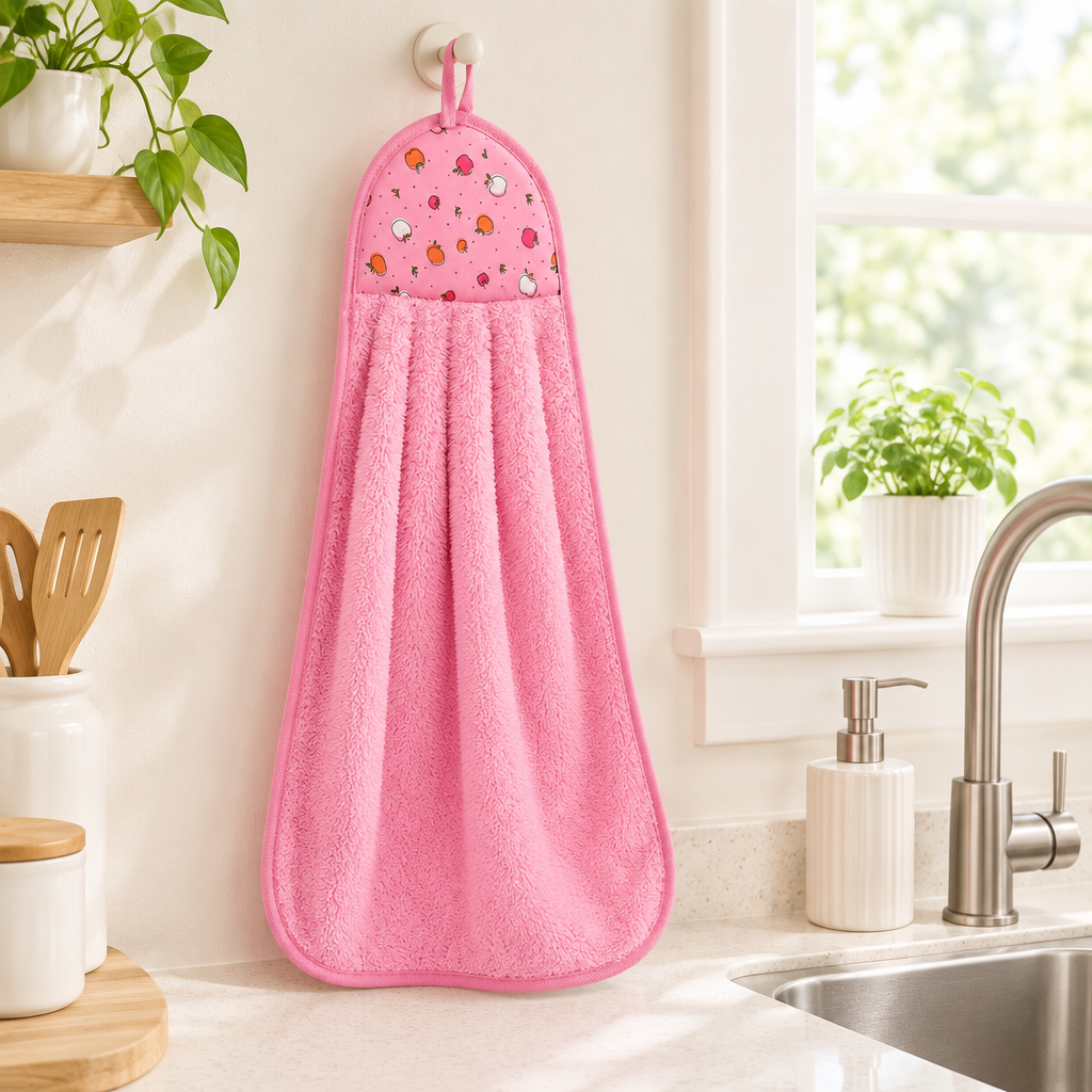 Kitchen mein pink towel