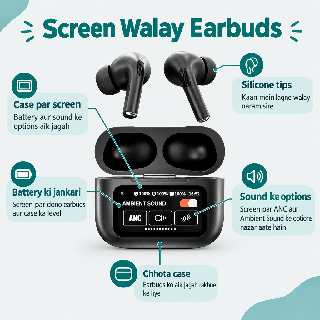 Roman Urdu mein earbuds ke features