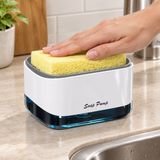 Soap Pump And Sponge Caddy Press Down One Handed Design Non Slip Base Eliminates Sink Clutter Ideal Kitchen Sink Organizer