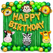 White background jungle birthday sajawat