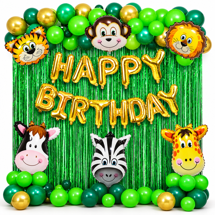 White background jungle birthday sajawat