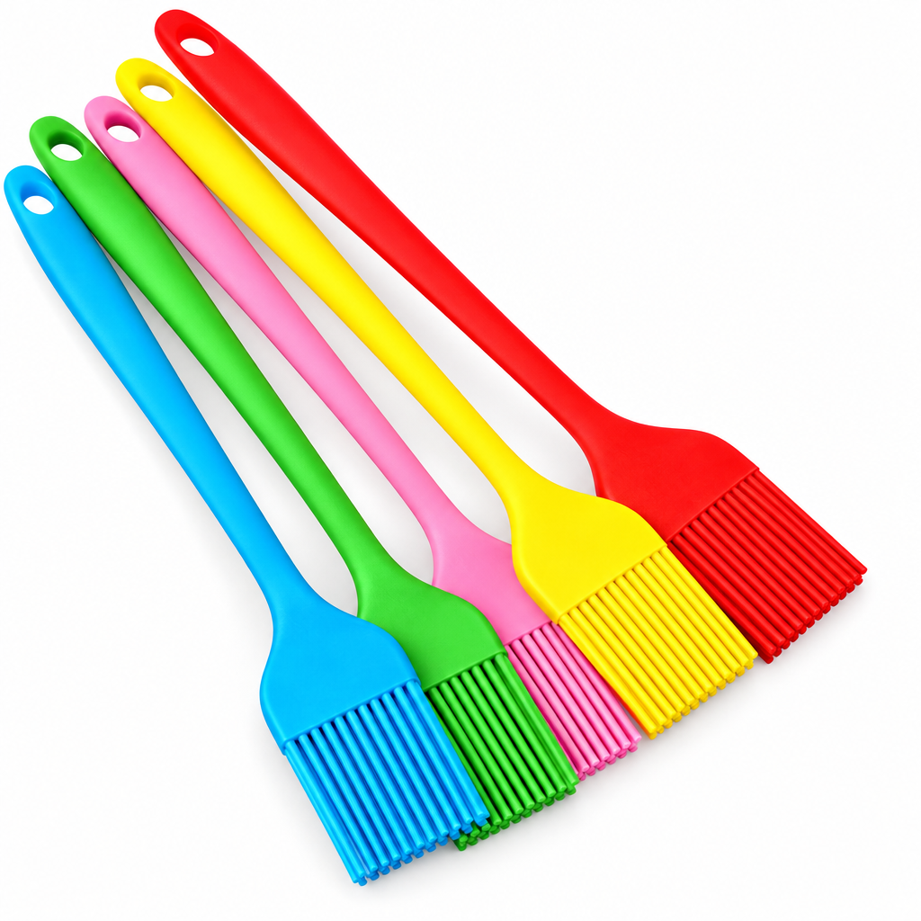 White background par silicone brushes
