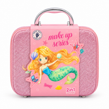 Mermaid 2-In-1 Makeup And Jewelry Case For Kids - Toy Accessory Designed For Makeup Storage And Daily Playtime Routine