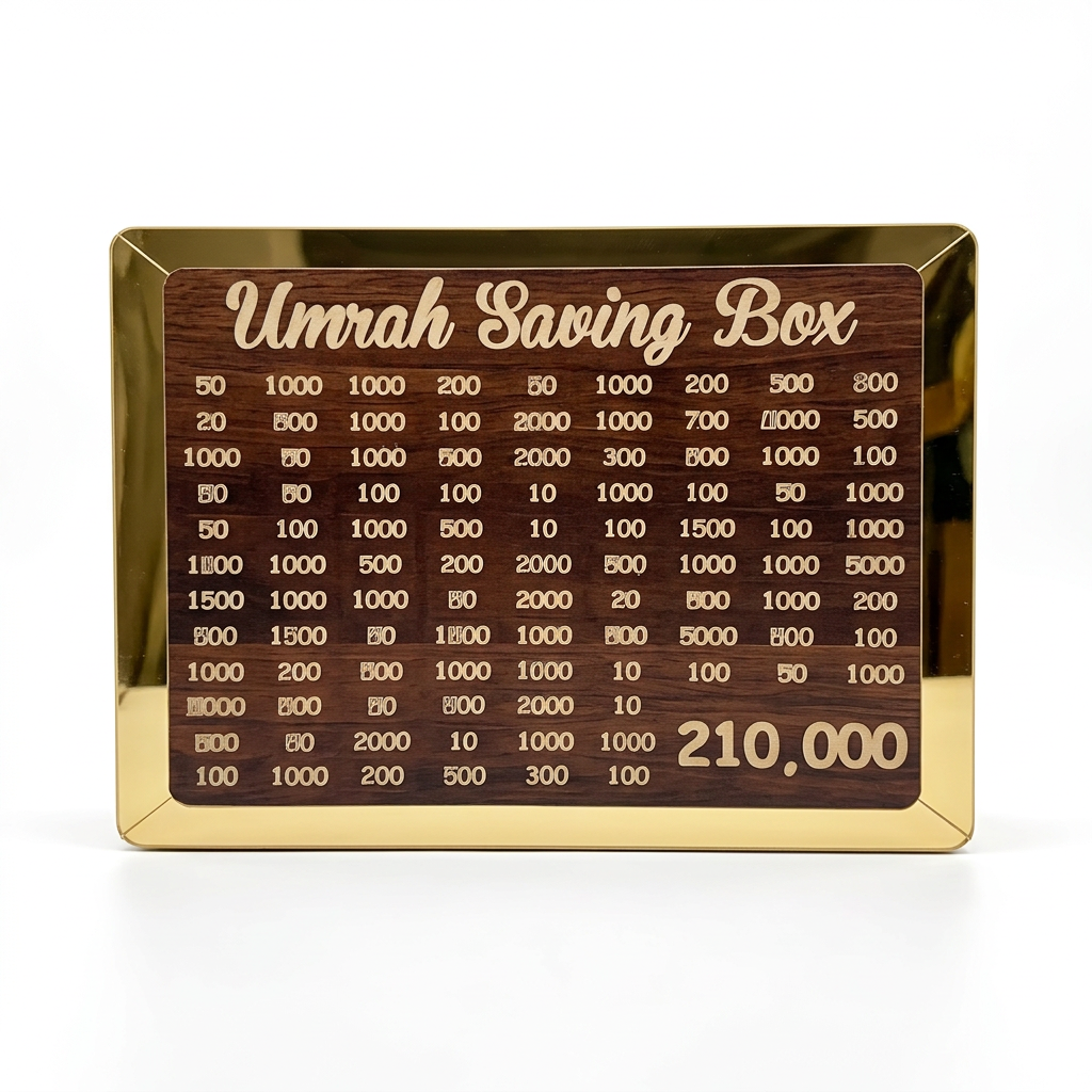 White background Umrah Saving Box